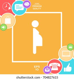 Pregnant woman icon