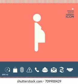 Pregnant woman icon
