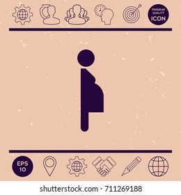 Pregnant woman icon