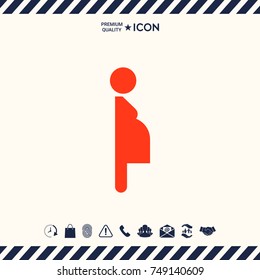 Pregnant woman icon