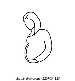 pregnant woman icon design. childbirth sign and symbol. newborn vector illustration