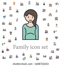 pregnant woman icon. family icons universal set for web and mobile
