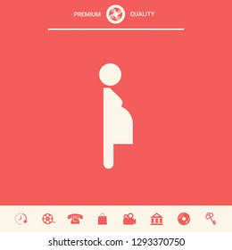 Pregnant woman icon. Graphic elements for your design