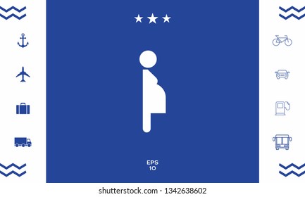 Pregnant woman icon. Graphic elements for your design