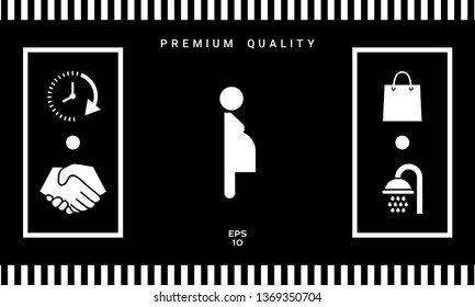 Pregnant woman icon. Graphic elements for your design