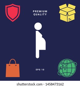 Pregnant woman icon. Graphic elements for your design
