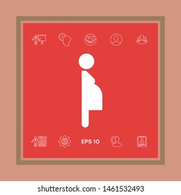 Pregnant woman icon. Graphic elements for your design