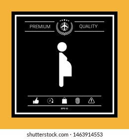 Pregnant woman icon. Graphic elements for your design