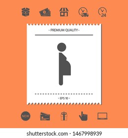 Pregnant woman icon. Graphic elements for your design