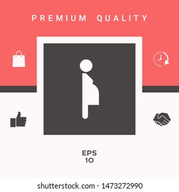 Pregnant woman icon. Graphic elements for your design