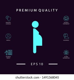 Pregnant woman icon. Graphic elements for your design