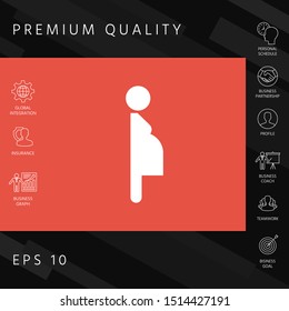 Pregnant woman icon. Graphic elements for your design