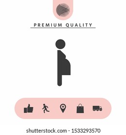 Pregnant woman icon. Graphic elements for your design
