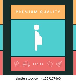 Pregnant woman icon. Graphic elements for your design