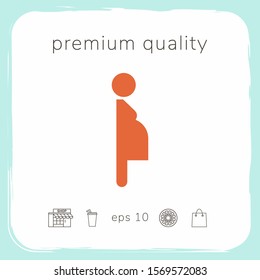 Pregnant woman icon. Graphic elements for your design