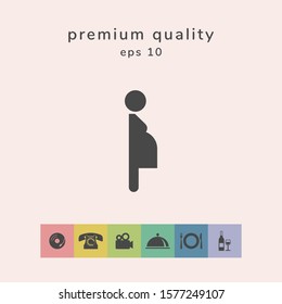 Pregnant woman icon. Graphic elements for your design