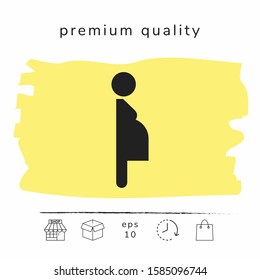 Pregnant woman icon. Graphic elements for your design