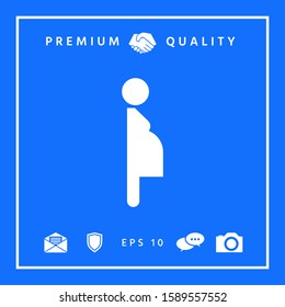 Pregnant woman icon. Graphic elements for your design