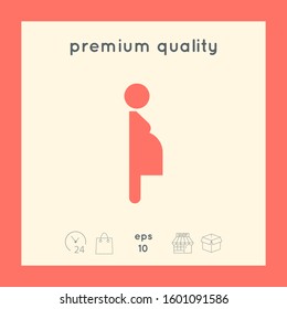 Pregnant woman icon. Graphic elements for your design