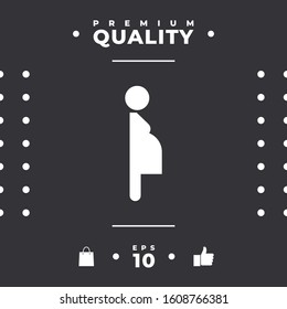 Pregnant woman icon. Graphic elements for your design