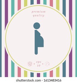 Pregnant woman icon. Graphic elements for your design