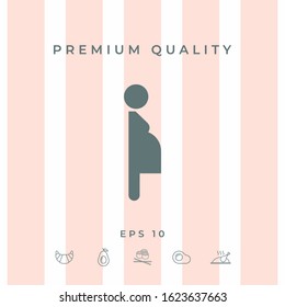 Pregnant woman icon. Graphic elements for your design