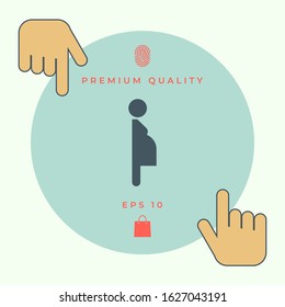Pregnant woman icon. Graphic elements for your design