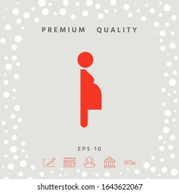 Pregnant woman icon. Graphic elements for your design