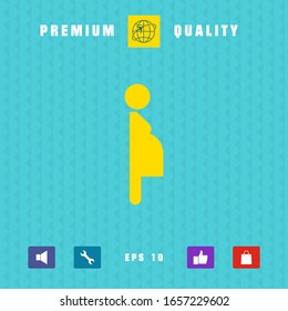 Pregnant woman icon. Graphic elements for your design