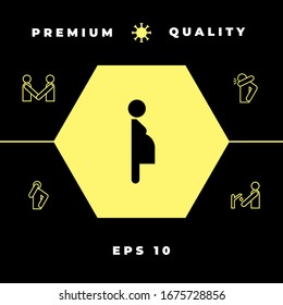 Pregnant woman icon. Graphic elements for your design