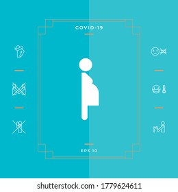 Pregnant woman icon. Graphic elements for your design