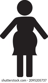 Pregnant woman icon with heart, elements for your design.eps