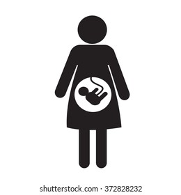 Pregnant woman icon Illustration design