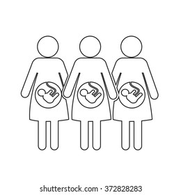 Pregnant woman icon Illustration design