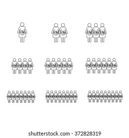 Pregnant woman icon Illustration design