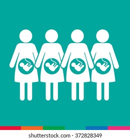 Pregnant woman icon Illustration design
