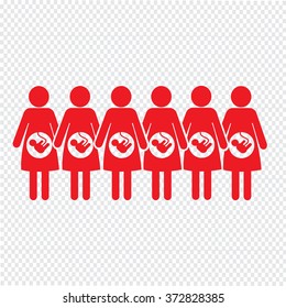 Pregnant woman icon Illustration design