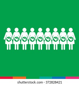 Pregnant woman icon Illustration design
