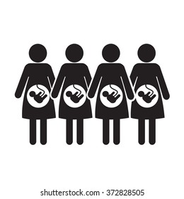 Pregnant woman icon Illustration design