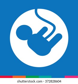 pregnant woman icon Illustration design