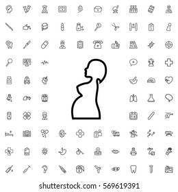 pregnant woman icon illustration isolated vector sign symbol