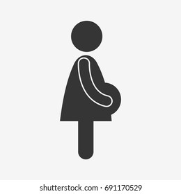 Pregnant woman icon illustration isolated vector sign symbol