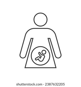Pregnant woman icon isolated on white background. Healthcare symbol modern, simple, vector, icon for website design, mobile app, ui. Vector Illustration
