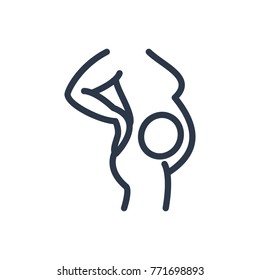 Pregnant woman icon. Isolated pregnancy and pregnant woman icon line style. Premium quality pregnant woman icon vector symbol drawing concept for your logo web mobile app UI design.