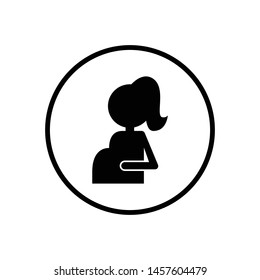 pregnant woman icon outline vector