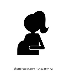 pregnant woman icon silhouette vector