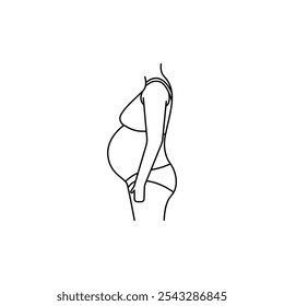 Pregnant woman icon symbol collection on white background.