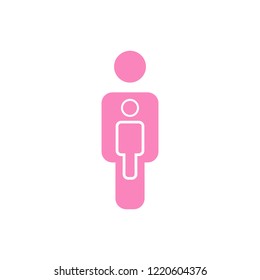 pregnant woman icon, vector illustration isolated on white background.