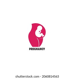 pregnant woman icon vector illustration logo design .