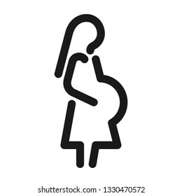 Pregnant Woman - Linear icon